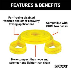 CURT - CURT Vehicle Recovery Strap 83066 - Image 2