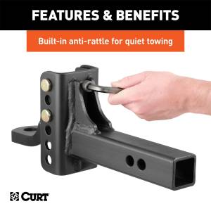 CURT - CURT Channel Style Adjustable Ball Mount Tongue 45901 - Image 4