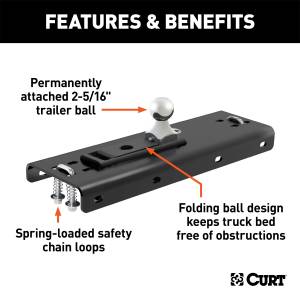CURT - CURT Gooseneck Hitch Folding Ball Install Kit 61652 - Image 4