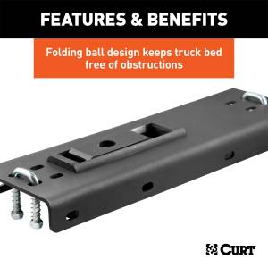 CURT - CURT Gooseneck Hitch Folding Ball Install Kit 61652 - Image 5