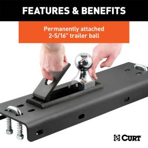 CURT - CURT Gooseneck Hitch Folding Ball Install Kit 61652 - Image 6