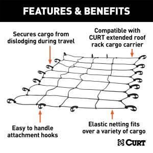 CURT - CURT Roof Mounted Cargo Rack Net 18201 - Image 2