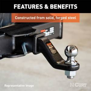 CURT - CURT Loaded Magnum Forged Ball Mount 45331 - Image 3