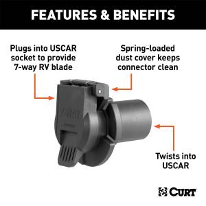 CURT - CURT Replacement 7-Way RV Blade OEM Socket 56415 - Image 2