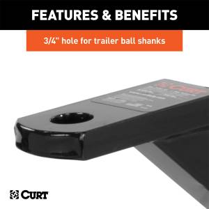 CURT - CURT Vertical Receiver Ball Mount 45507 - Image 3
