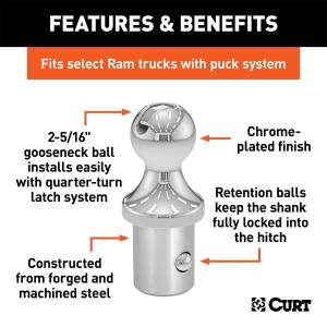 CURT - CURT Trailer Hitch Ball 60601 - Image 3