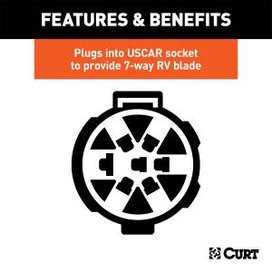 CURT - CURT Replacement 7-Way RV Blade OEM Socket 55415 - Image 3