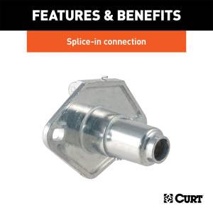 CURT - CURT 6-Way Round Connector Socket 58090 - Image 3