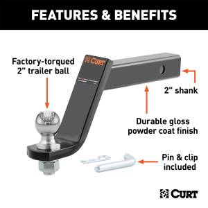 CURT - CURT Class III Loaded Ball Mount 45064 - Image 2