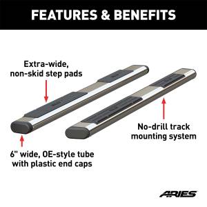 ARIES - ARIES The Standard 6 in. Oval Nerf Bar S2885 - Image 3