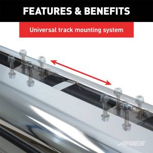 ARIES - ARIES The Standard 6 in. Oval Nerf Bar w/Mounting Brackets 4444001 - Image 8