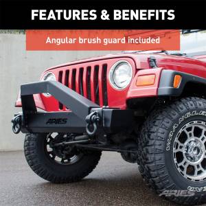 ARIES - ARIES TrailCrusher Front Bumper w/Brush Guard 2186001 - Image 7