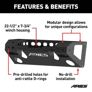 ARIES - ARIES TrailChaser Front Bumper Center Section 2081004 - Image 4