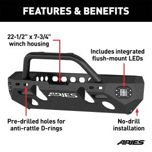 ARIES - ARIES TrailChaser Front Bumper 2082084 - Image 2