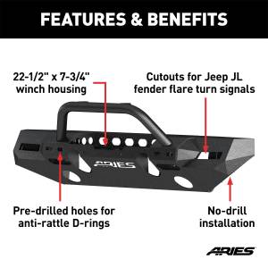 ARIES - ARIES TrailChaser Front Bumper 2082098 - Image 2