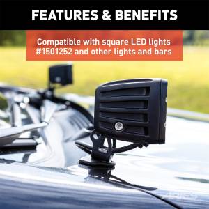 ARIES - ARIES Universal Clamp-On Hood LED Light Brackets 1110315 - Image 7