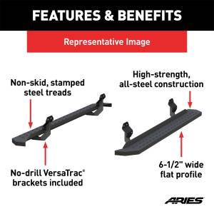 ARIES - ARIES RidgeStep Commercial Running Boards w/Mounting Brackets 2055521 - Image 7