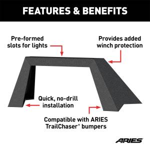 ARIES - ARIES TrailChaser Front Bumper Brush Guard 2081100 - Image 4