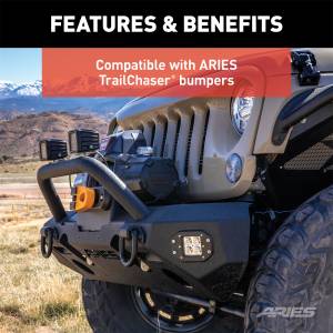 ARIES - ARIES TrailChaser Front Bumper Center Brush Guard 2081252 - Image 8