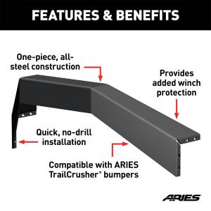 ARIES - ARIES TrailCrusher Front Bumper Brush Guard 2156050 - Image 5