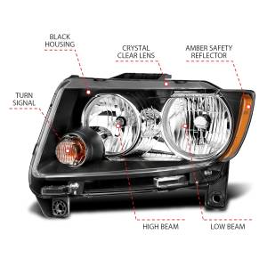 Anzo USA - Anzo USA Crystal Headlight Set 111432 - Image 1