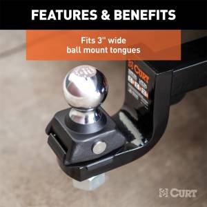CURT - CURT RockerBall Adjustable Cushion Hitch Ball Mount 40249 - Image 7