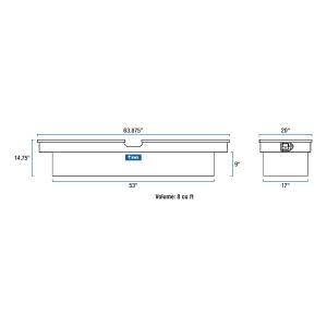 UWS - UWS 63 in. Gull Wing Crossover Truck Tool Box EC10051 - Image 10