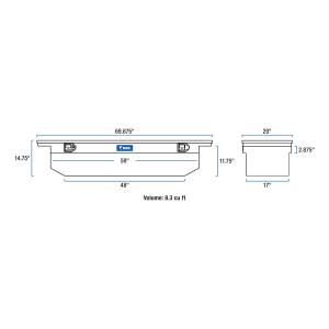 UWS - UWS Low Profile Series Single Lid Crossover Tool Box TBS-69-A-LP - Image 8