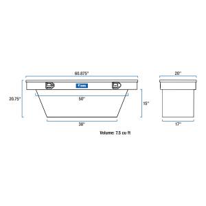 UWS - UWS 60 in. Angled Crossover Truck Tool Box EC10671 - Image 9