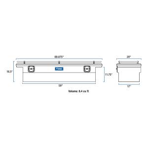 UWS - UWS 69 in. Secure Lock Single Lid Low Profile Tool Box SL-69-LP-R - Image 14