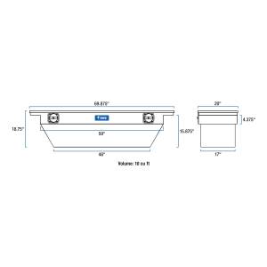 UWS - UWS 69 in. Secure Lock Low Profile Deep Angled Tool Box SLD-69-A-LP - Image 12