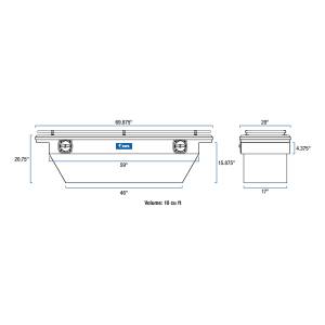 UWS - UWS 69 in. Secure Lock Low Profile Deep Angled Tool Box SLD69-A-LP-MB-R - Image 10