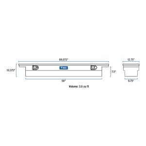UWS - UWS 69 in. Single Lid Low Profile Crossover Tool Box TBS-69-SL-LP-B - Image 10
