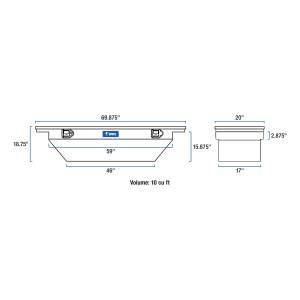 UWS - UWS 69 in. Single Lid Low Profile Crossover Tool Box TBSD-69-A-LP-B - Image 9