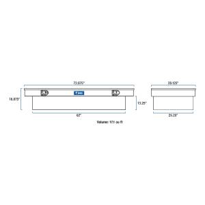 UWS - UWS 72 in. Single Lid Extra Wide Crossover Tool Box TBSD-72-LBTA-B - Image 9