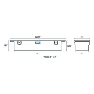 UWS - UWS 69 in. Secure Lock Single Lid Low Profile Tool Box EC10001 - Image 12