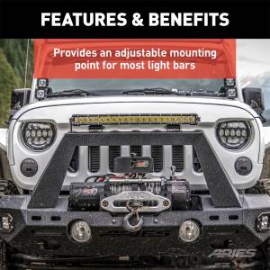ARIES - ARIES Base-Mount Light Bar Bracket 1110312 - Image 3