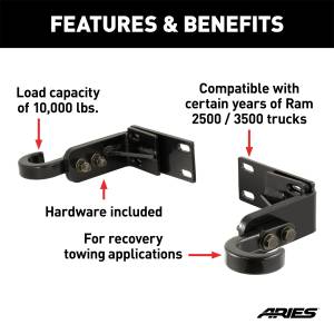 ARIES - ARIES Tow Hooks 35-5TOW - Image 2