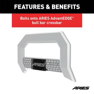 ARIES - ARIES AdvantEDGE Bull Bar License Plate Bracket 2169000 - Image 3