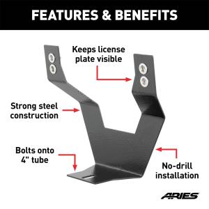 ARIES - ARIES Bull Bar License Plate Bracket 45-0000 - Image 2