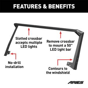 ARIES - ARIES Roof Light Mounting Bracket w/Crossbar 15914 - Image 2