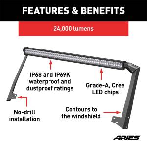 ARIES - ARIES Roof Light Bar w/Brackets 1501301 - Image 4