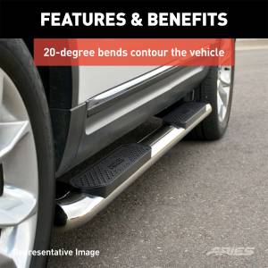 ARIES - ARIES The Standard 4 in. Oval Nerf Bar S225040-2 - Image 6