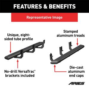 ARIES - ARIES AdvantEDGE Side Bars w/Mounting Brackets 2556030 - Image 3