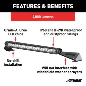 ARIES - ARIES Hood Light Bar w/Brackets 1501300 - Image 4
