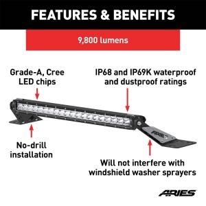 ARIES - ARIES Hood Light Bar w/Brackets 1501302 - Image 4