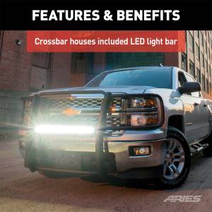 ARIES - ARIES Pro Series Grille Guard w/LED Light Bar 2170032 - Image 8
